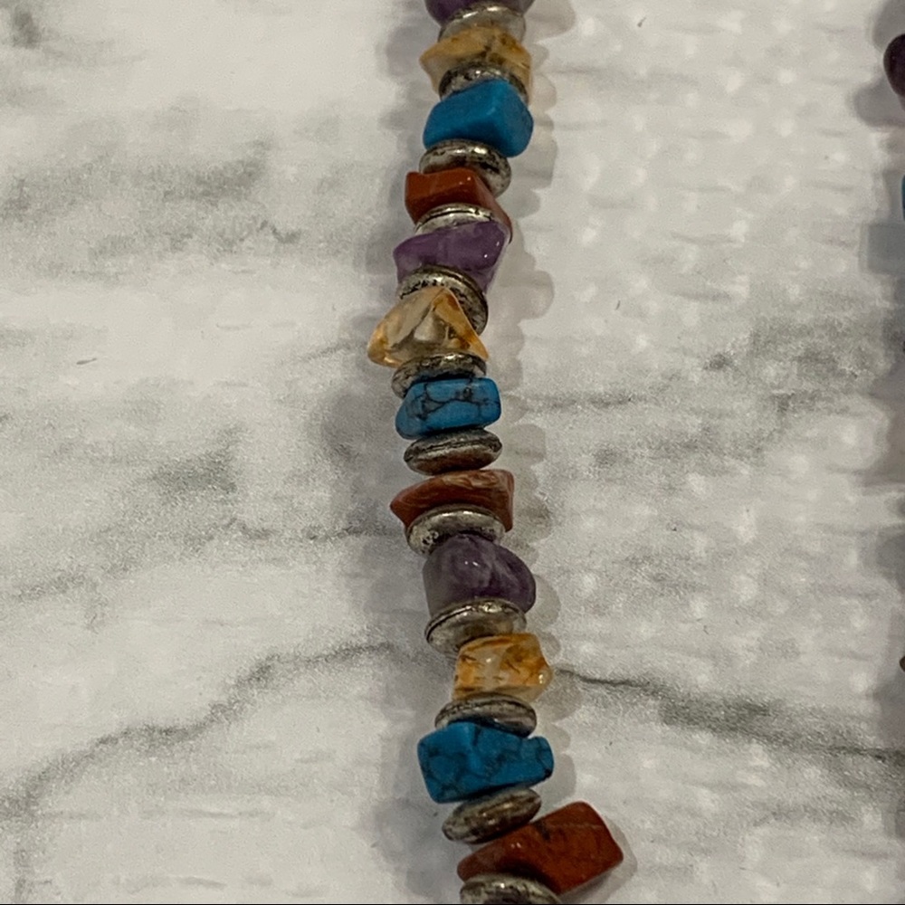 BOHO Necklace Pendant Metal Stone Intricate - Picture 7 of 13